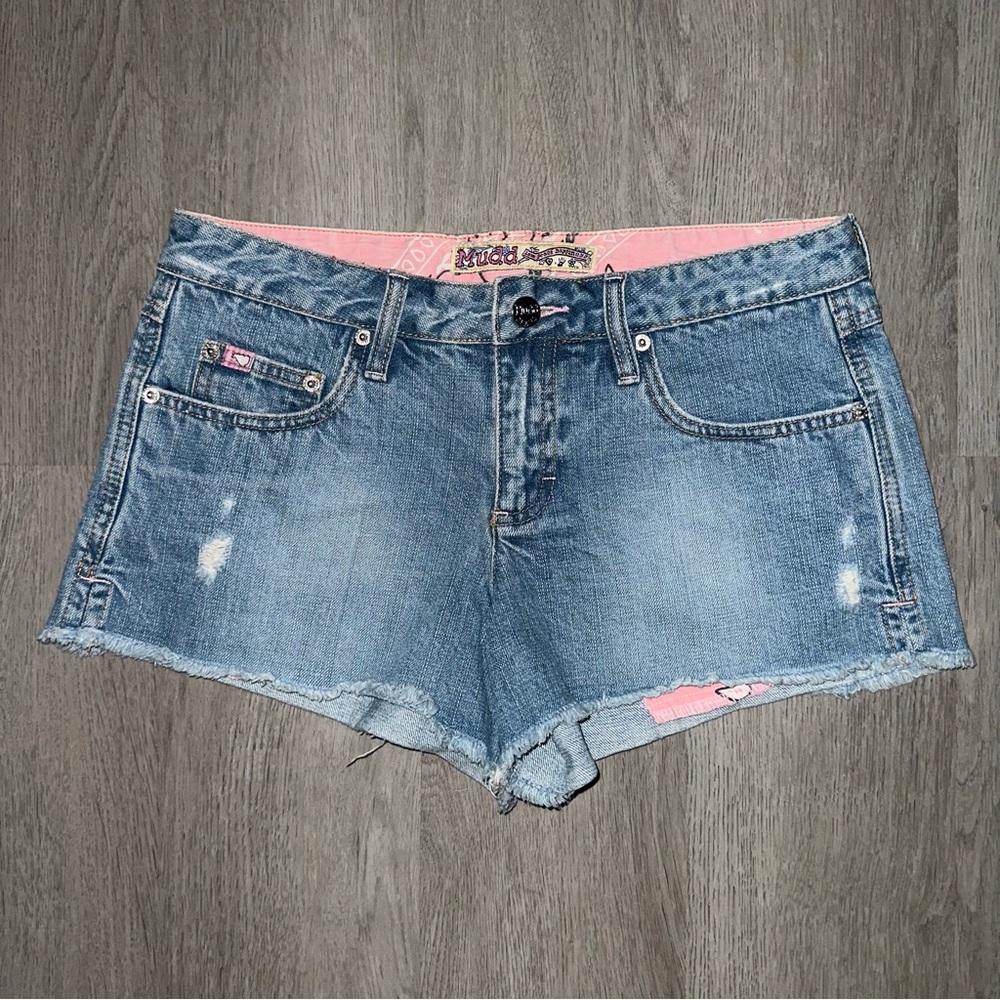 Mudd Vintage Denim with Pink Bandana Details